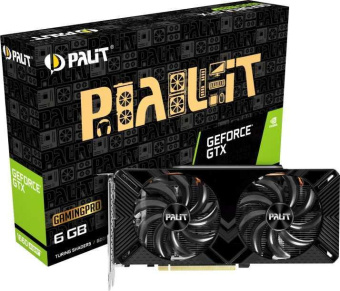 Видеокарта Palit PCI-E PA-GTX1660SUPER GP 6G NVIDIA GeForce GTX 1660SUPER 6144Mb 192 GDDR6 1530/14000 DVIx1 HDMIx1 DPx1 HDCP Ret от магазина РЭССИ