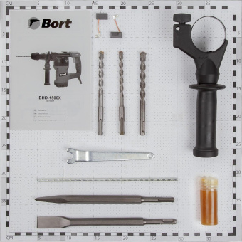 Перфоратор Bort BHD-1500X патрон:SDS-plus уд.:6Дж 1500Вт (кейс в комплекте) от магазина РЭССИ