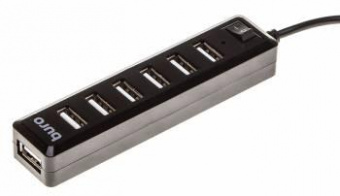 Разветвитель USB 2.0 Buro BU-HUB7-1.0-U2.0 7порт. черный от магазина РЭССИ