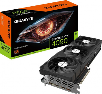 Видеокарта Gigabyte PCI-E 4.0 GV-N4090WF3V2-24GD NVIDIA GeForce RTX 4090 24576Mb 384 GDDR6X 2520/21000 HDMIx1 DPx3 HDCP Ret от магазина РЭССИ