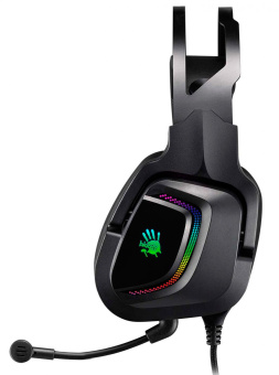 Наушники с микрофоном A4Tech Bloody G570 черный/серый 2м мониторные USB оголовье (G570 (BLACK+GREY) USB) от магазина РЭССИ