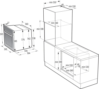 Духовой шкаф Электрический Gorenje BPS6737E14BG черный от магазина РЭССИ