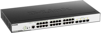 Коммутатор D-Link DGS-3000-28LP/B1A 24G 4SFP 24PoE 193W управляемый от магазина РЭССИ