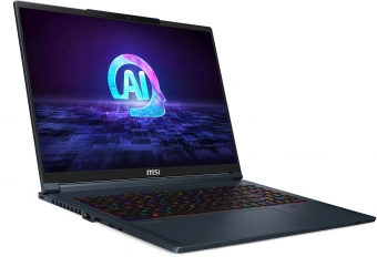Ноутбук MSI Stealth 16 AI Studio A1VHG-061RU Core Ultra 9 185H 32Gb SSD2Tb NVIDIA GeForce RTX4080 12Gb 16" IPS UHD+ (3840x2400) Windows 11 Home dk.blue WiFi BT Cam (9S7-15F312-061) от магазина РЭССИ