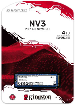 Накопитель SSD Kingston PCIe 4.0 x4 4TB SNV3/4000G NV3 M.2 2280 от магазина РЭССИ