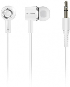 Наушники вкладыши Sven E-110 1.2м белый проводные в ушной раковине (SV-016258) от магазина РЭССИ