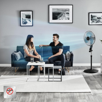 Вентилятор напольный Tefal Essential VF4420F2 60Вт скоростей:3 черный от магазина РЭССИ