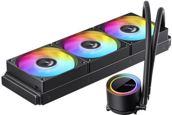 Система водяного охлаждения Jonsbo TG-360 ARGB Soc-AM5/AM4/1200/1700/1851 черный 4-pin 22.9-35.4dB Al+Cu 300W 2660gr Ret (TG-360 ARGB BLACK) от магазина РЭССИ