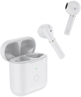 Гарнитура вкладыши QCY T8 белый беспроводные bluetooth в ушной раковине от магазина РЭССИ