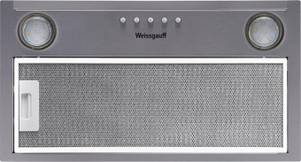 Вытяжка встраиваемая Weissgauff Alpha 45 PB IX нержавеющая сталь управление: кнопочное (1 мотор) от магазина РЭССИ