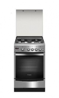 Плита Газовая Gefest ПГ 5100-03 0004 нержавеющая сталь (стеклянная крышка) реш.чугун от магазина РЭССИ