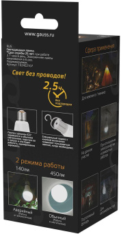 Лампа светодиодная Gauss A60 7Вт цок.:E27 груша 220B 3000K св.свеч.бел.теп. (упак.:1шт) (102402107) от магазина РЭССИ