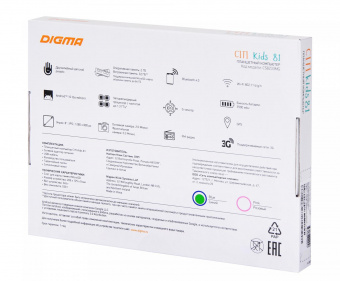 Планшет Digma CITI Kids 81 MT8321 (1.3) 4C RAM2Gb ROM32Gb 8" IPS 1280x800 3G Android 10.0 Go синий 2Mpix 0.3Mpix BT GPS WiFi Touch microSDHC 64Gb minUSB 3500mAh от магазина РЭССИ