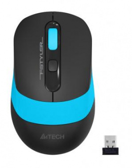 Мышь A4Tech Fstyler FG10 черный/синий оптическая (2000dpi) беспроводная USB (4but) от магазина РЭССИ