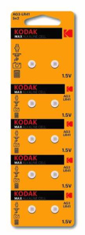 Батарейка AG3 (392) LR736, LR41 [KAG3-10] MAX Button Cell (100/1000/80000) от магазина РЭССИ