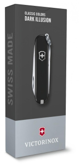 Нож-брелок Victorinox Classic SD Colors Dark Illusion 58 мм 7 функций чёрный 0.6223.3G от магазина РЭССИ