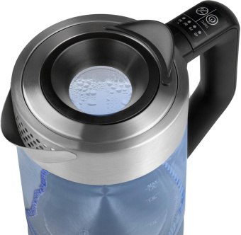 Чайник электрический Polaris PWK 1725CGLD 1.7л. 2200Вт серебристый матовый корпус: стекло/металл от магазина РЭССИ