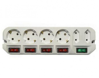 Сетевой удлинитель Most A10 5м (6 розеток) белый (пакет ПЭ) от магазина РЭССИ