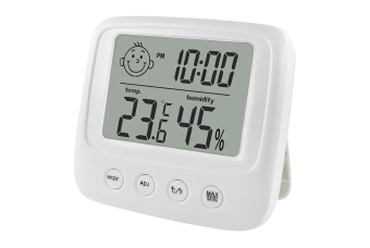 Термометр с гигрометром CX-1222 с часами от магазина РЭССИ