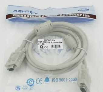 Кабель VGA (m) VGA (m) 1.8м феррит.кольца серый от магазина РЭССИ