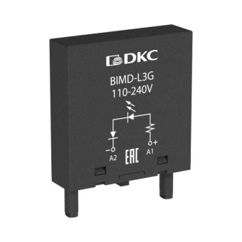 Модуль индикации и защиты, LED зеленый+Варистор A1+, 24V AC/DC от магазина РЭССИ