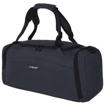 Сумка спортивная HEIKKI Travel ХЕЙКИ с отделением для обуви 7 карманов темно-серая 23x48x25 см 272628 от магазина РЭССИ