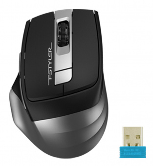Мышь A4Tech Fstyler FB35 серый оптическая (2000dpi) беспроводная BT/Radio USB для ноутбука (6but) от магазина РЭССИ