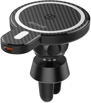 Держатель Deppa MagCharge QI магнитный беспров.з/у. черный для смартфонов (5533) от магазина РЭССИ