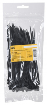 Хомут IEK UHH32-D036-150-100 150x3.6мм (упак:100шт) нейлон черный от магазина РЭССИ