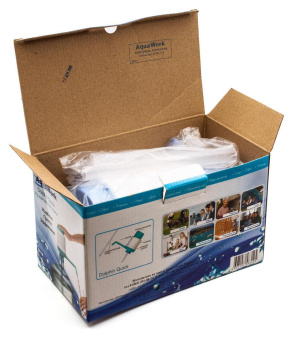 Помпа для 19л бутыли Aqua Work Дельфин Квик механический голубой/белый картон от магазина РЭССИ