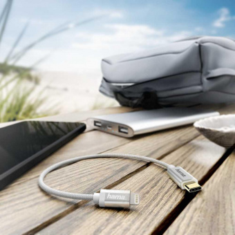Кабель Hama 00187209 USB Type-C (m)-Lightning (m) 0.2м белый от магазина РЭССИ
