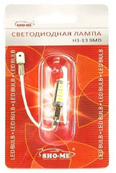 Лампа автомобильная светодиодная Sho-Me H3-13SMD H3 12В 3.5Вт (упак.:2шт) от магазина РЭССИ