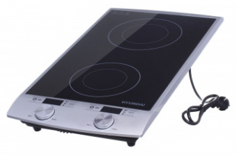 Плита Индукционная Hyundai HYC-0103 серебристый/черный стеклокерамика (настольная) от магазина РЭССИ