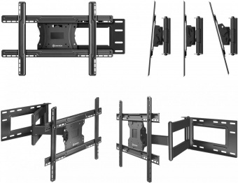 Кронштейн для телевизора Onkron M7L черный 40"-75" макс.68.2кг настенный поворот и наклон от магазина РЭССИ