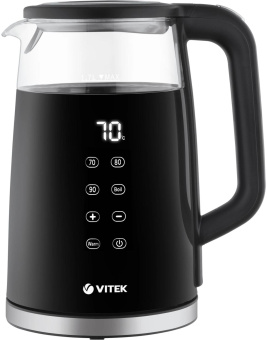 Чайник электрический Vitek VT-8827 1.7л. 2200Вт разноцветный корпус: стекло/металл от магазина РЭССИ