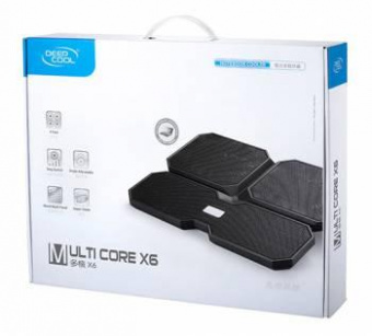 Подставка для ноутбука Deepcool MULTI CORE X6 (MULTICOREX6) 15.6"380x295x24мм 24дБ 2xUSB 4x 900г черный от магазина РЭССИ