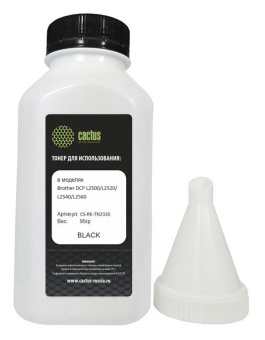 Тонер Cactus CS-RK-TN2335 черный флакон 95гр. (в компл.:флажок) для принтера Brother DCP L2500/L2520/L2540/L2560 от магазина РЭССИ