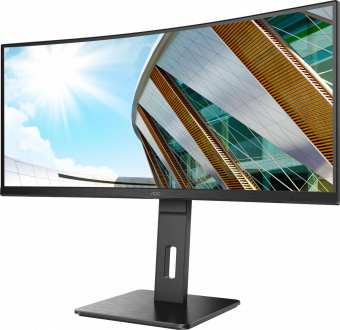 Монитор AOC 34" Pro CU34P2A черный VA LED 1ms 21:9 HDMI M/M матовая HAS Pivot 300cd 178гр/178гр 3440x1440 DisplayPort Ultra HD 2K (1440p) USB 9.8кг от магазина РЭССИ