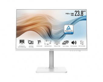 Монитор MSI 23.8" Modern MD241PW белый IPS LED 16:9 HDMI M/M матовая HAS Piv 250cd 178гр/178гр 1920x1080 75Hz FHD USB 4.7кг от магазина РЭССИ