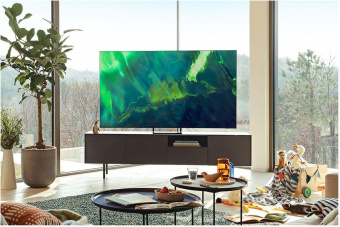 Телевизор QLED Samsung 55" QE55Q70BAUXCE Q темно-серый 4K Ultra HD 120Hz DVB-T2 DVB-C DVB-S2 WiFi Smart TV (RUS) от магазина РЭССИ