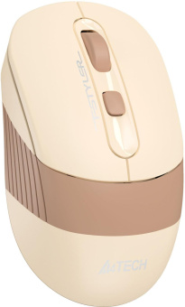 Мышь A4Tech Fstyler FG10CS Air бежевый/коричневый оптическая (2000dpi) silent беспроводная USB для ноутбука (4but) от магазина РЭССИ