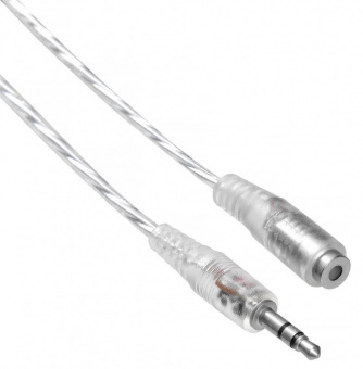 Кабель-удлинитель аудио Buro Jack 3.5 (m)/Jack 3.5 (f) 1м. прозрачный (CAB025-1M) от магазина РЭССИ