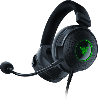 Наушники с микрофоном Razer Kraken V3 HyperSense черный 2м мониторные оголовье (RZ04-03770100-R3M1) от магазина РЭССИ