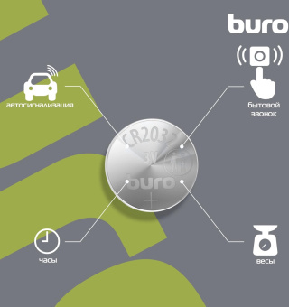 Батарея Buro Lithium CR2032 (5шт) блистер от магазина РЭССИ