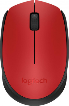 Мышь Logitech M171 красный/черный оптическая (1000dpi) беспроводная USB для ноутбука (2but) от магазина РЭССИ