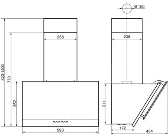 Вытяжка каминная Elikor Рубин Ceramics S4 60Н-700-Э4Д нержавеющая сталь управление: кнопочное (1 мотор) от магазина РЭССИ