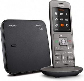 Р/Телефон Dect Gigaset CL660A SYS RUS черный автооветчик АОН от магазина РЭССИ