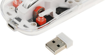 Мышь Defender Ixes MM-999 прозрачный оптическая 2400dpi silent беспров. BT/Radio USB 4but (52999) от магазина РЭССИ