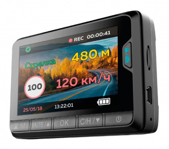 Видеорегистратор с радар-детектором Playme PRIME GPS черный от магазина РЭССИ