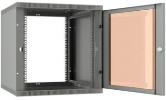 Шкаф коммутационный NT WALLBOX LIGHT 9-63 G (176966) настенный 9U 600x350мм пер.дв.стекл несъемн.бок.пан. направл.под закл.гайки 60кг серый 300мм 15кг 475мм IP20 сталь от магазина РЭССИ